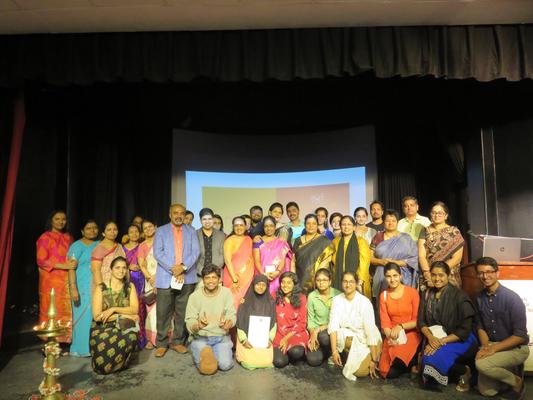 Rafika with other scholarship winners, doctors, and the Samiksha team in January 2019